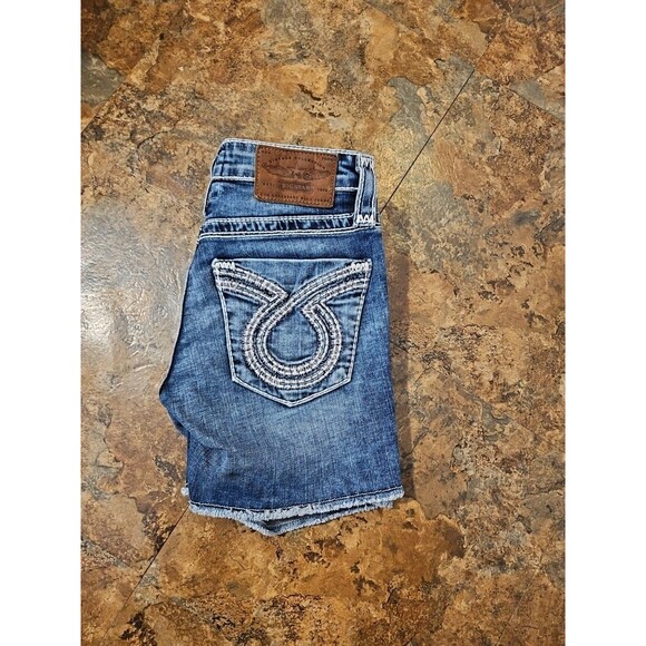 Big‎ Star Shorts Size 24 Remy Fray Hem Cut Off Distressed Embroidered (A222) - Picture 1 of 10